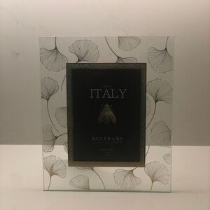 Beltrami Silver Plated Glass Gold Picture Photo Frame 5 x 7 Made in Italy new
